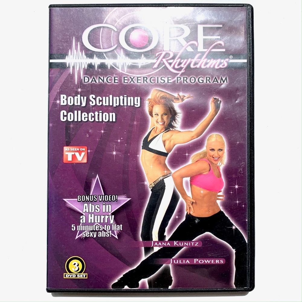 Core Rhythms Dance Exercise Program Body Sculpting Collection 3-Disc DVD Set